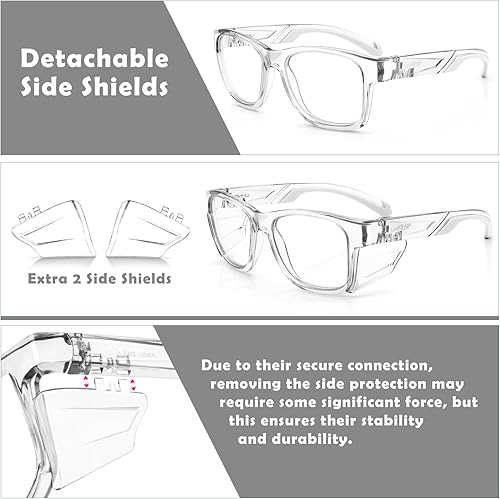Miniatura 32 de UKNOW Safety Glasses - Anti Fog Lenses - Eye Protection with Side Shields - ANSI Z87.1 Protective Eyewear - UV Protection