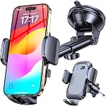 Romuto Car Phone Holder Mount【Strongest Suction】Phone Holder Car Dashboard Windshield Vent【Thick Cases Friendly】Car Accessories for Women Men Cell Phone Holder Stand for iPhone Samsung Camera Mounts