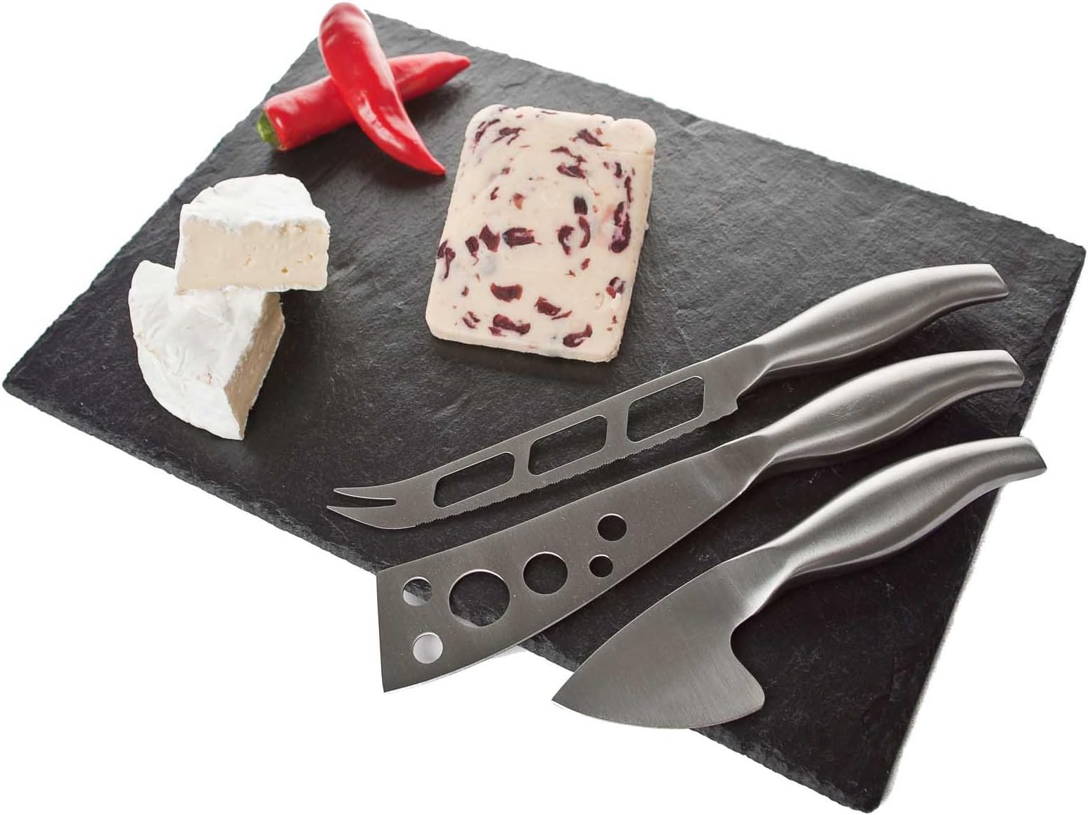 Occasion Slate Cheese Board with 3 Stainless Steel Knives