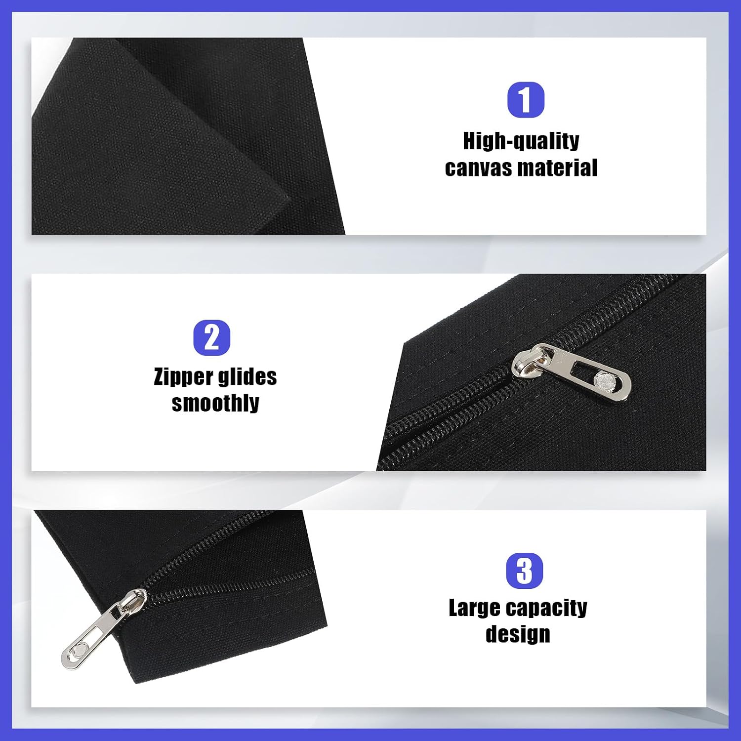 Black Sewing Hidden Pocket with Zipper, Inside Pockets Hidden Travel Wallet Pockets for Coat with Sewing Wire, Inside Pocket for Jacket, Hoodie, Sweatshirt, Puffer