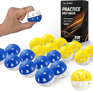 Wear-Resistant Practice Golf Balls (20 Pack), High Visibility for Easy Tracking, Limited-Flight, Golf Balls Design, Indoor & Outdoor