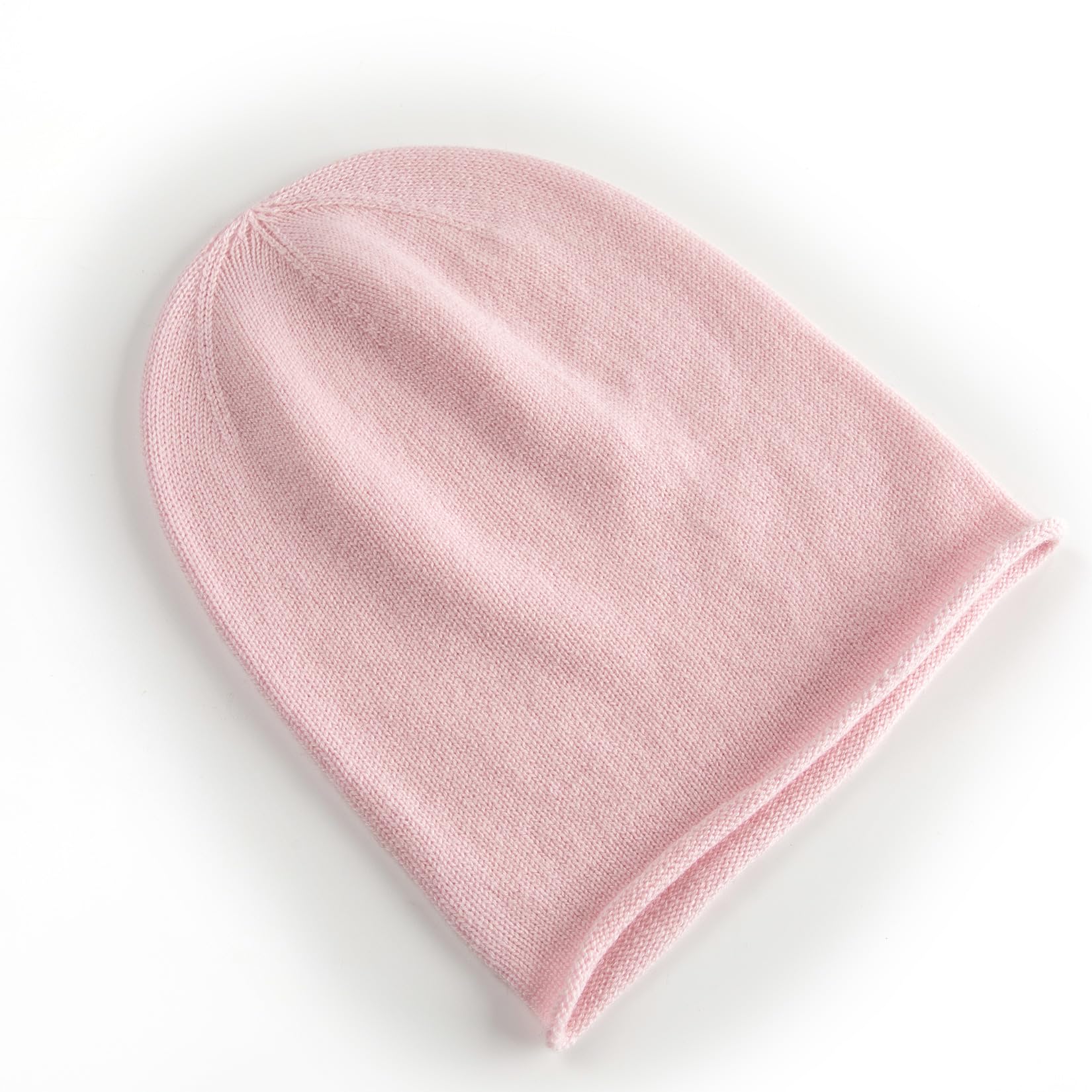 Laine de Cachemire Chapeau Beanie Slouchy Roll-Edge pour Les Femmes et Les Hommes, Bonnet Unisexe Chaud et Doux pour l'hiver