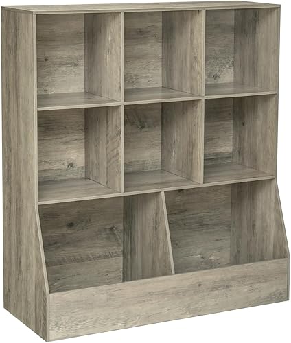 Miniatura 33 de DINZI LVJ Organizador de almacenamiento de juguetes, estantería para niños, gabinete de almacenamiento de juguetes de madera, estantería para niños