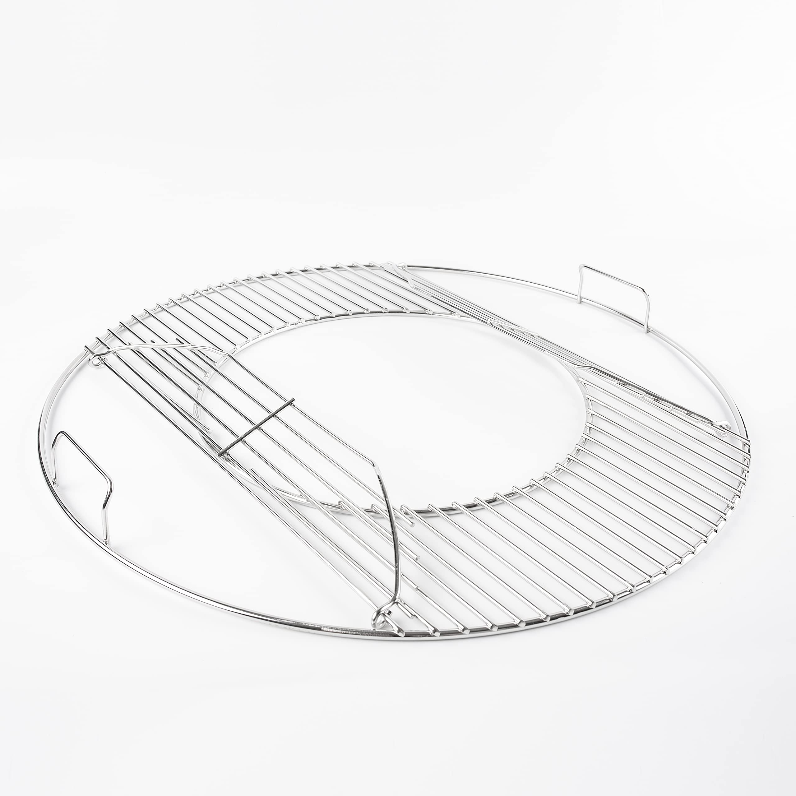 Kratki do grilla na zawiasach zamiennik do grilla węglowego Weber 57 cm, system Gourmet, chromowane siatki kuchenne do Weber 8835, One-Touch, Performer, Bar-B-czajnik i grille węglowe