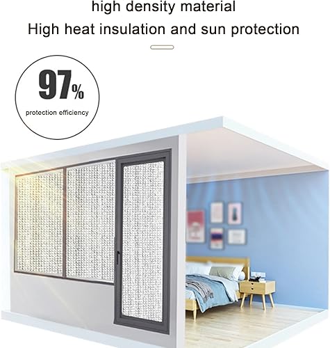 Miniatura 2 de Película aislante de papel de aluminio reflectante reutilizable, barrera radiante, película de privacidad total opaca para ventana, película de