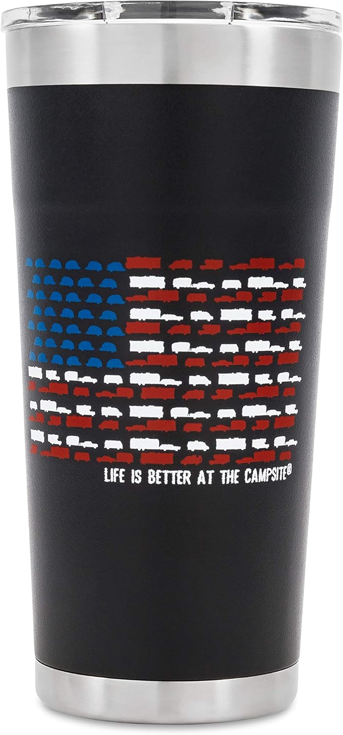Camco RhinoFLEX 20' RV Sewer Hose Kit & Life is Better at The Campsite 20-oz Stainless Steel Tumbler
