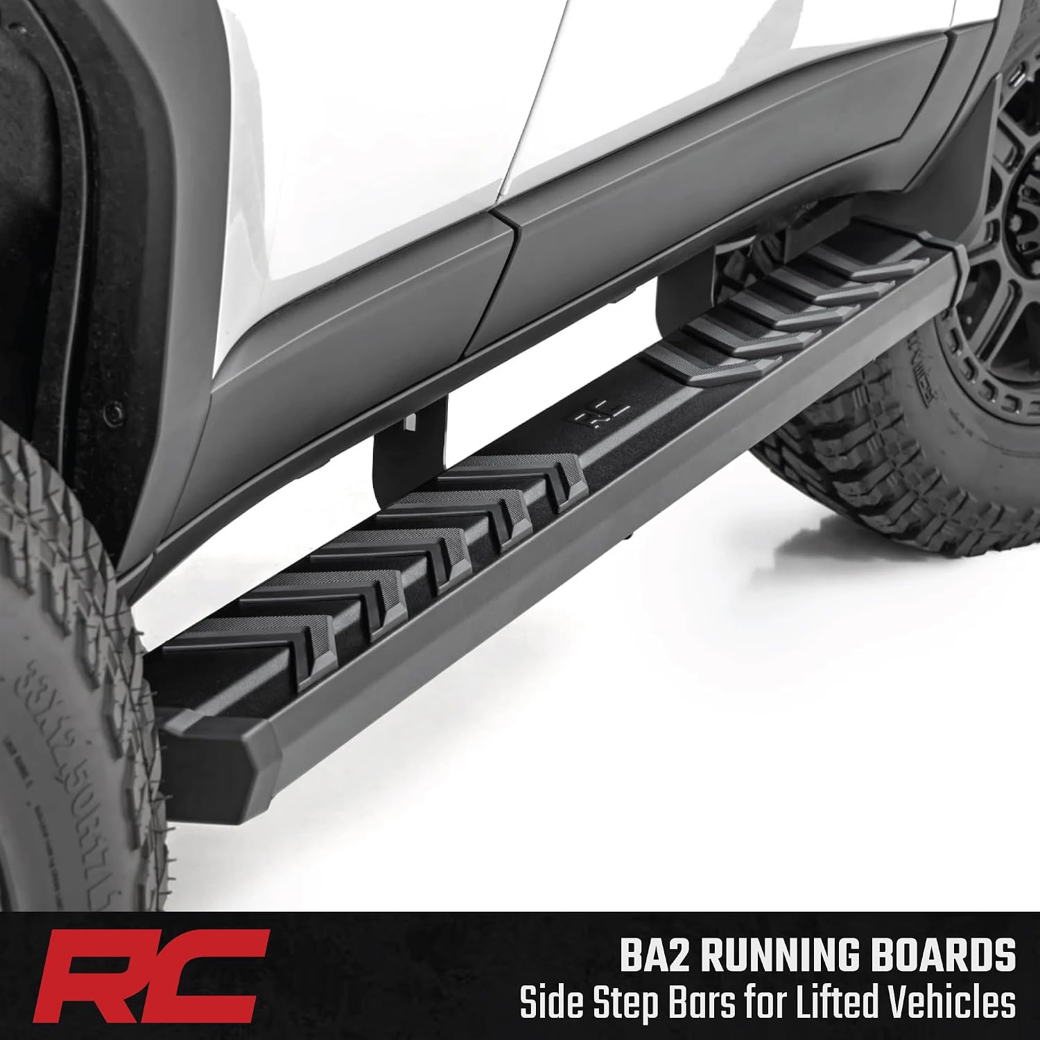 Rough Country BA2 Running Boards for Toyota Land Cruiser (2024-2026) - Wide 5" Non-Slip Side Step Bars