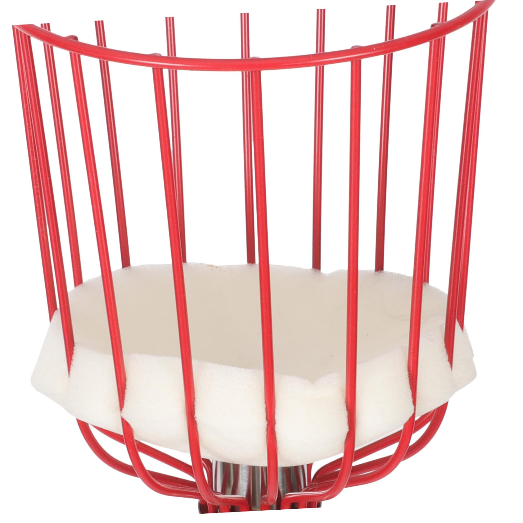 Toddmomy Raccoglifrutta Attrezzo per Frutta Dispositivo di Raccolta della Frutta Asta in Acciaio Inox Raccoglifrutta Portatile Sezioni Rosso Argento