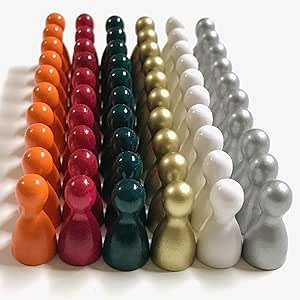 Set Of 10 Halma 25Mm Pawn Peg Game Pieces Multicolor