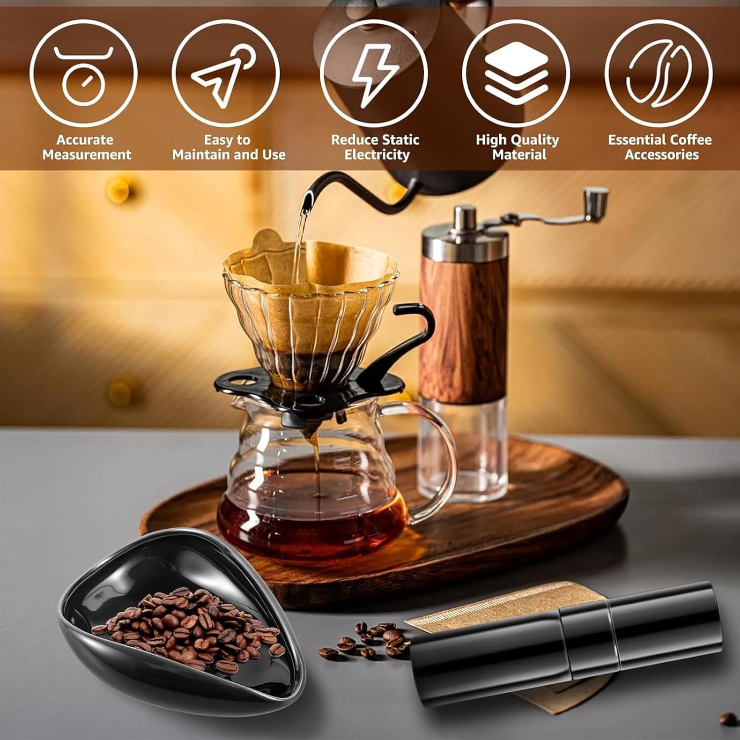 Tasse Doseuse De Grains De Café, Récipient De Pesée De Grains De Café pour Peser Et Tasse Doseuse De Grains De Café, Récipient De Pesée De Grains De Café pour Peser Et