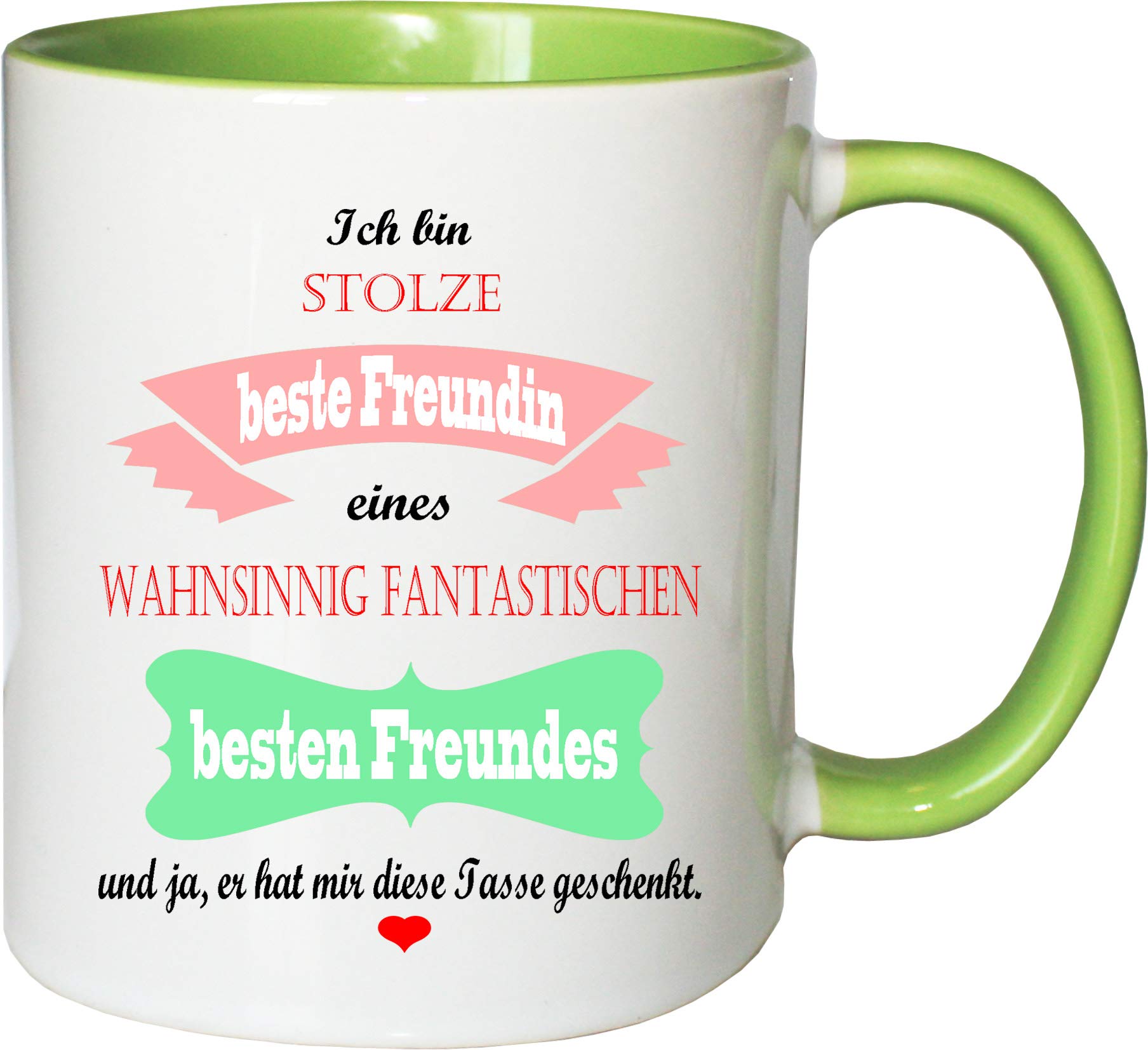 „Stolze Tante“ Kaffeebecher – Bedruckt Mit Spruch Für Neffen | Weiß-Rosa, 330 Ml