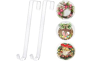 12 in Wreath-Hangers for Front Door, Non-Scratch Wreath Door Hanger Hook for...