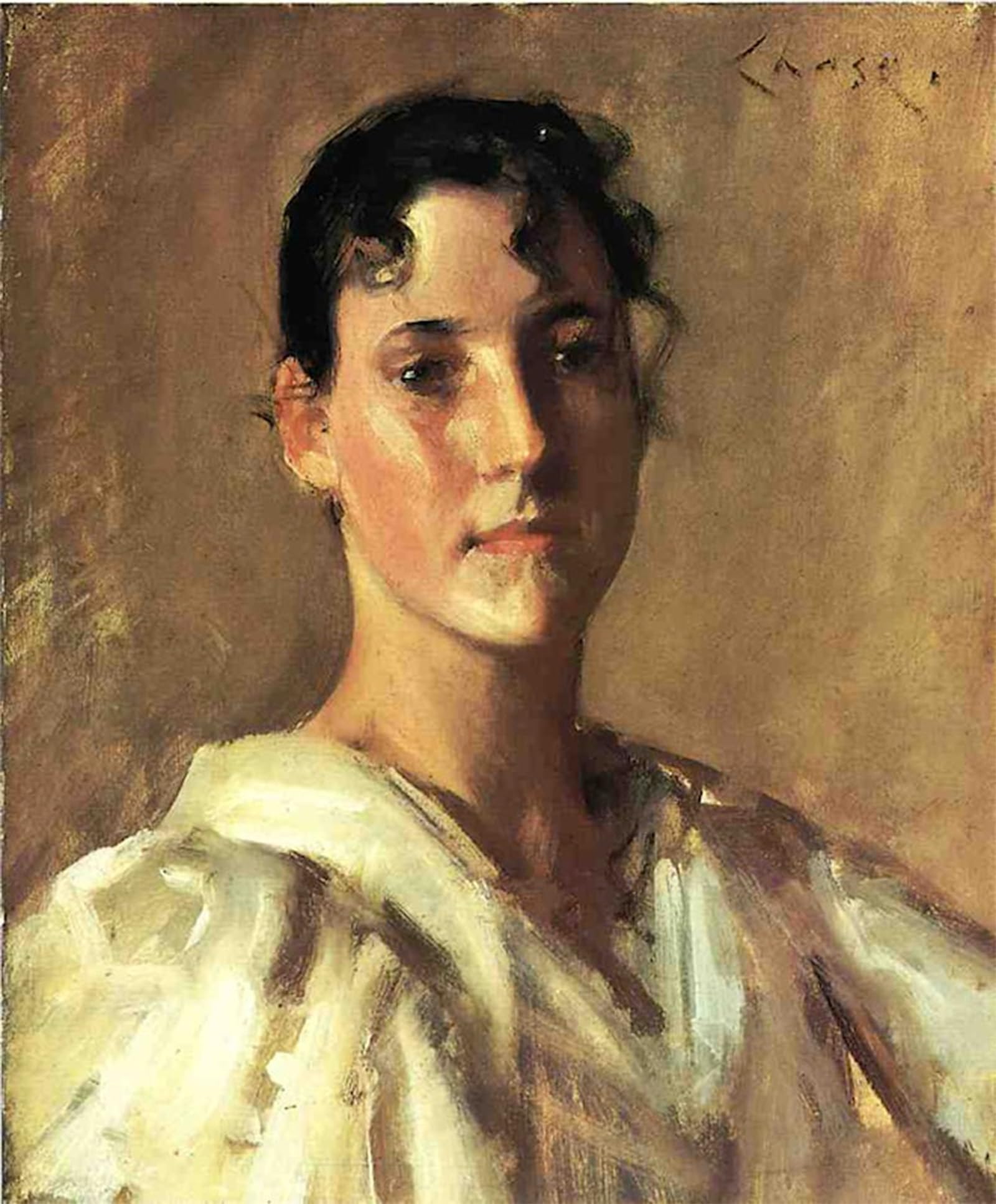 ARTXLXXBN Famous Print Painting Colorful Art Print Portrait of a Young Woman William Merritt Canvas Art Decorations for Home Decor 60x90cm