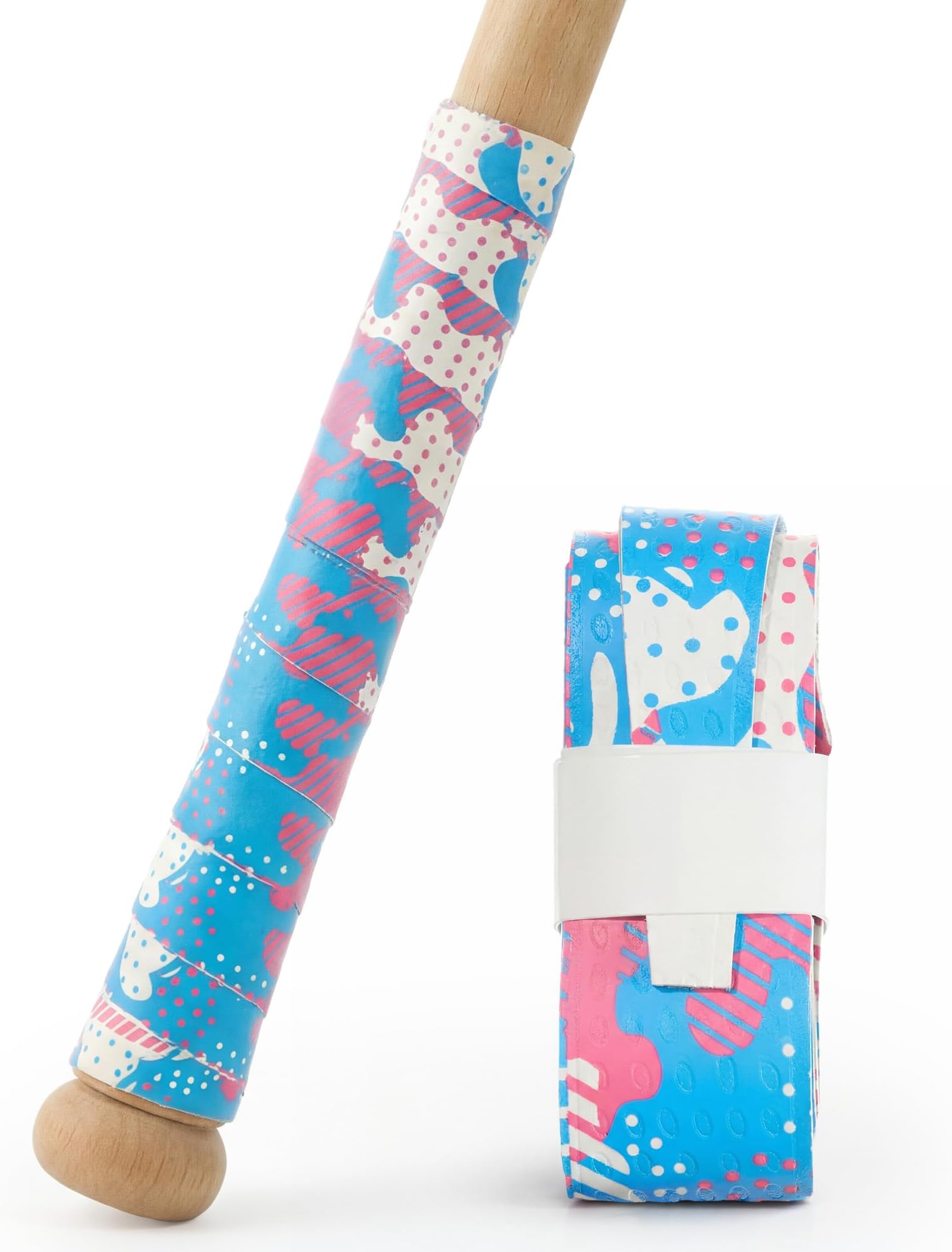43 Inch Bat Grip Tape with 1.5 mm Cushioned Non-Slip Texture, All-Weather Baseball & Softball Bat Wrap, Shock Absorbing and Easy Install for Youth & Adult