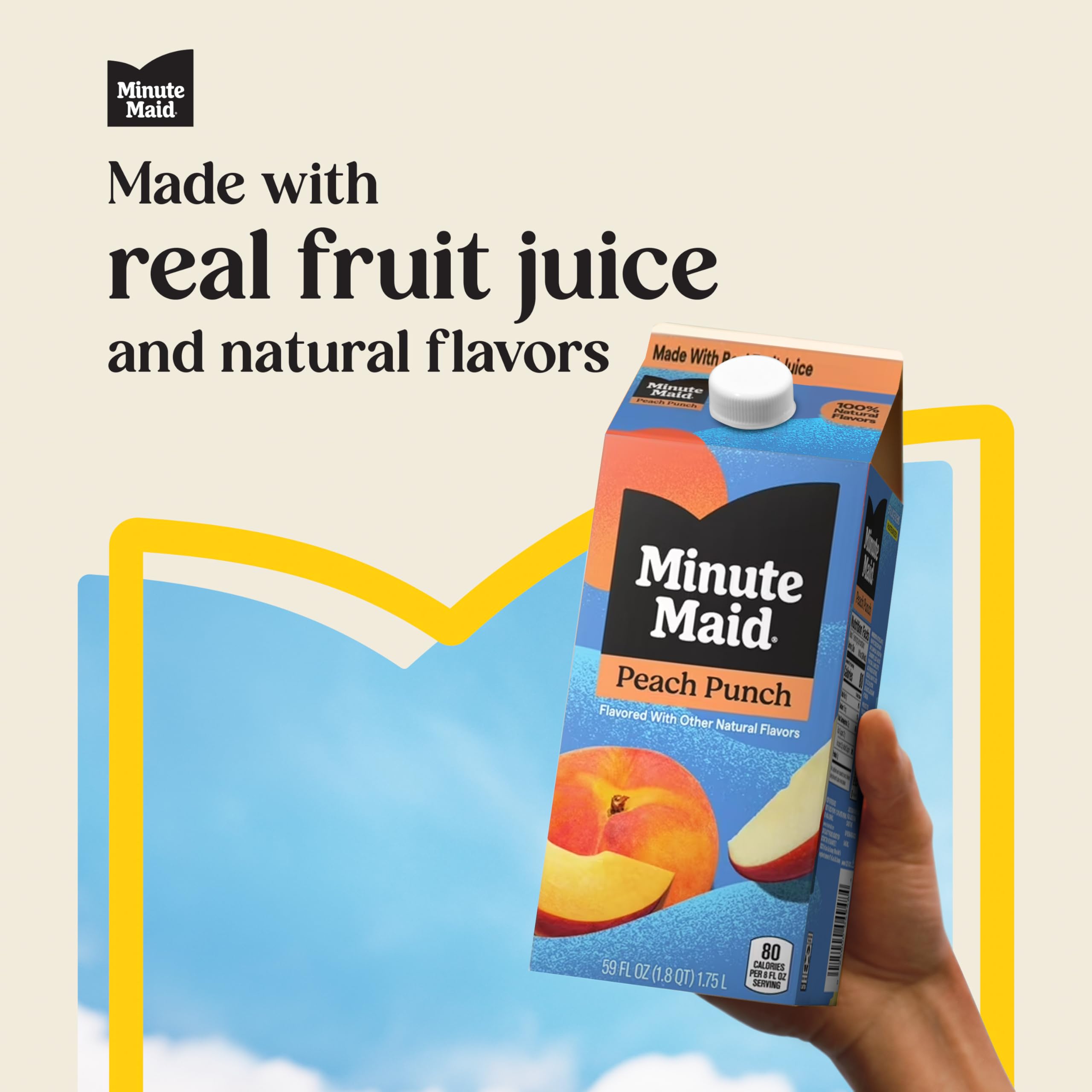 Minute Maid, Pulpy Lemonade Drink Peach Punch, 59 Fl Oz