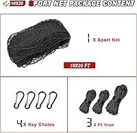 Vista 6 de Redes de backstop de sóftbol de béisbol,Red deportiva,Barrera de red deportiva,Red deportiva para patio trasero,Red de PE anudada retorcida