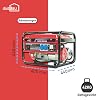 Power Generator with Petrol Power Generator 3000W BS3500 Emergency Generator with AVR & Overload Protection 4-Stroke 6.5-7 HP Pull Starter 2 x 230 V / 1 x 12 V Sockets (Red BS3500)