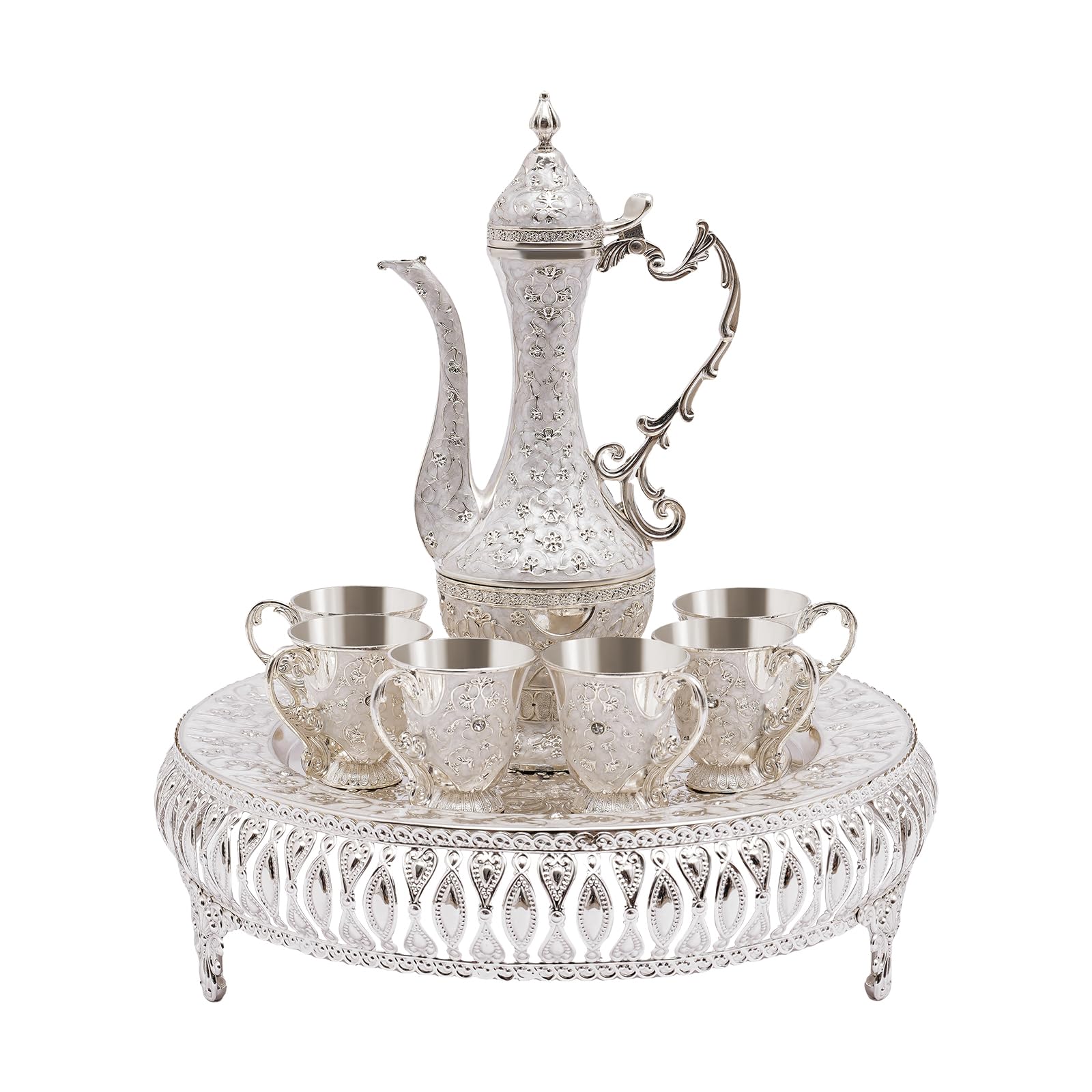 Serax Midnight Flowers theekop met schotel set van 2 Koffie- en