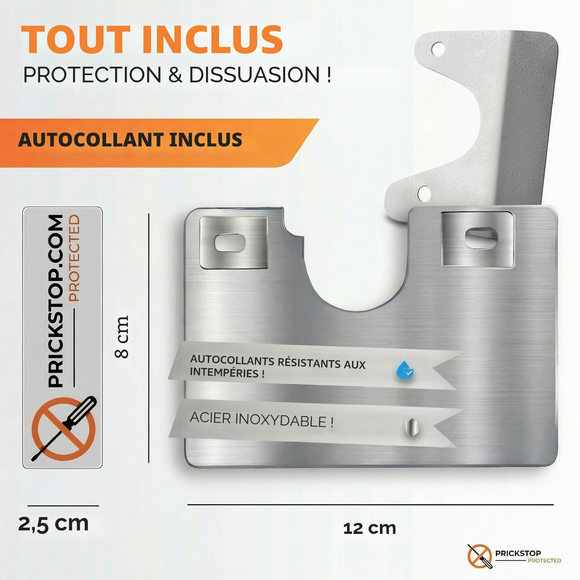 Serrure de porte arrière et protection anti-effraction Prick Stop pour Fiat Ducato, Peugeot Boxer, Citroën Jumper H1, H2, H3, accessoires de camping-car (avec goupille rabattable 6 mm x 45 mm