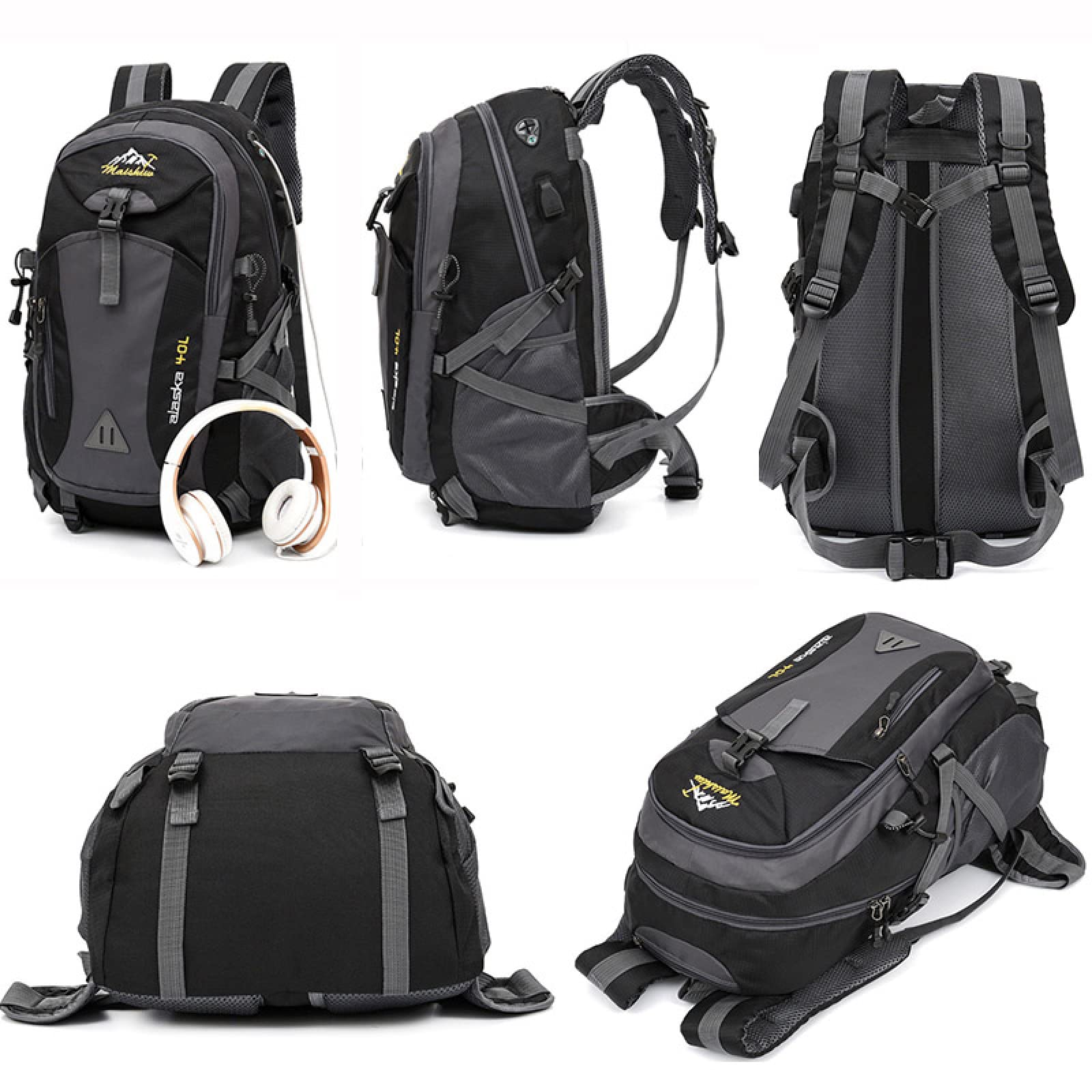 Zaino da viaggio unisex impermeabile da 40 litri Borsa sportiva Zaino da campeggio per escursionismo alpinismo all'aperto