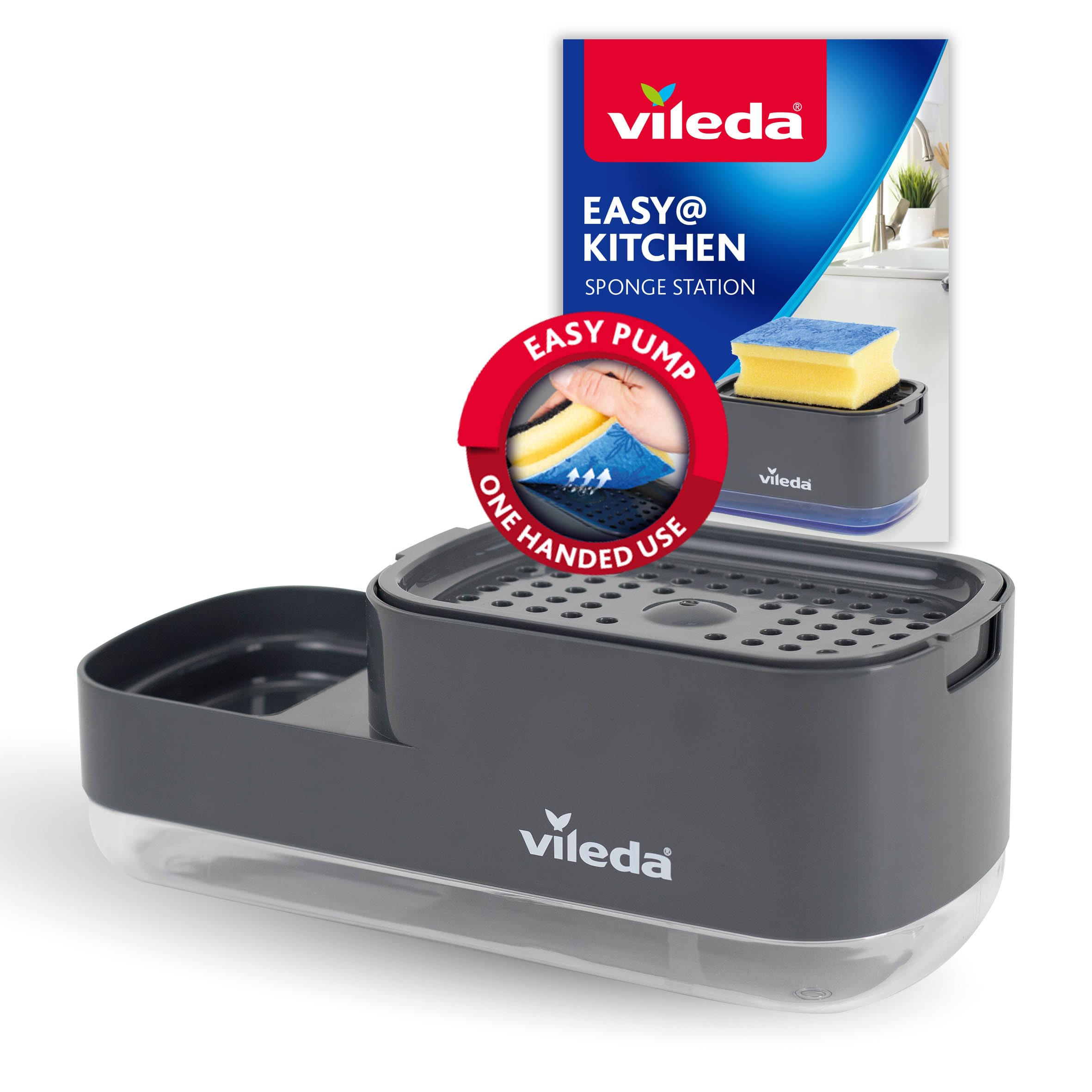 Vileda Pump Detergent Dispenser, Darkgray, S