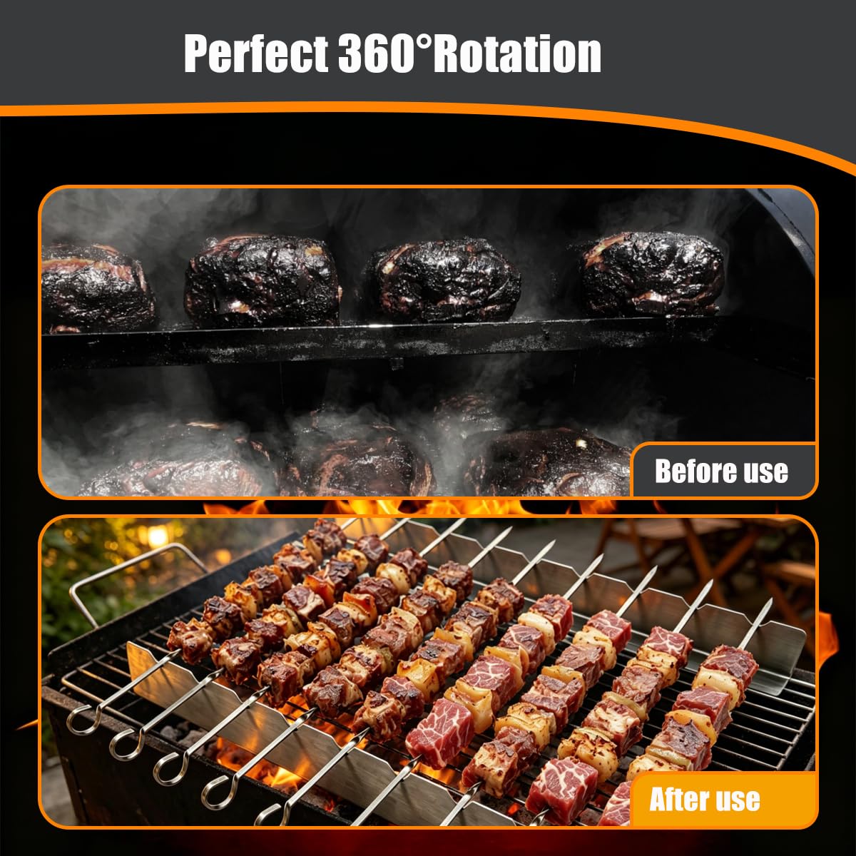 30pcs Spiedini per Barbecue,Spiedini Piatti,Lunghi 40cm Spiedini BBQ Riutilizzabile,Spiedini Acciaio Inox Per Barbecue,per Barbecue Grigliatura Carne Verdure Kabob (D-30pcs-40cm)