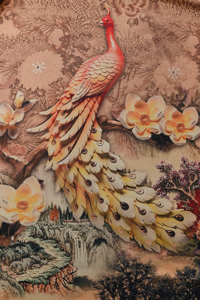 Ledamon Women's Kimono Long Robe - Classic Floral Bathrobe Nightgown - Image 4