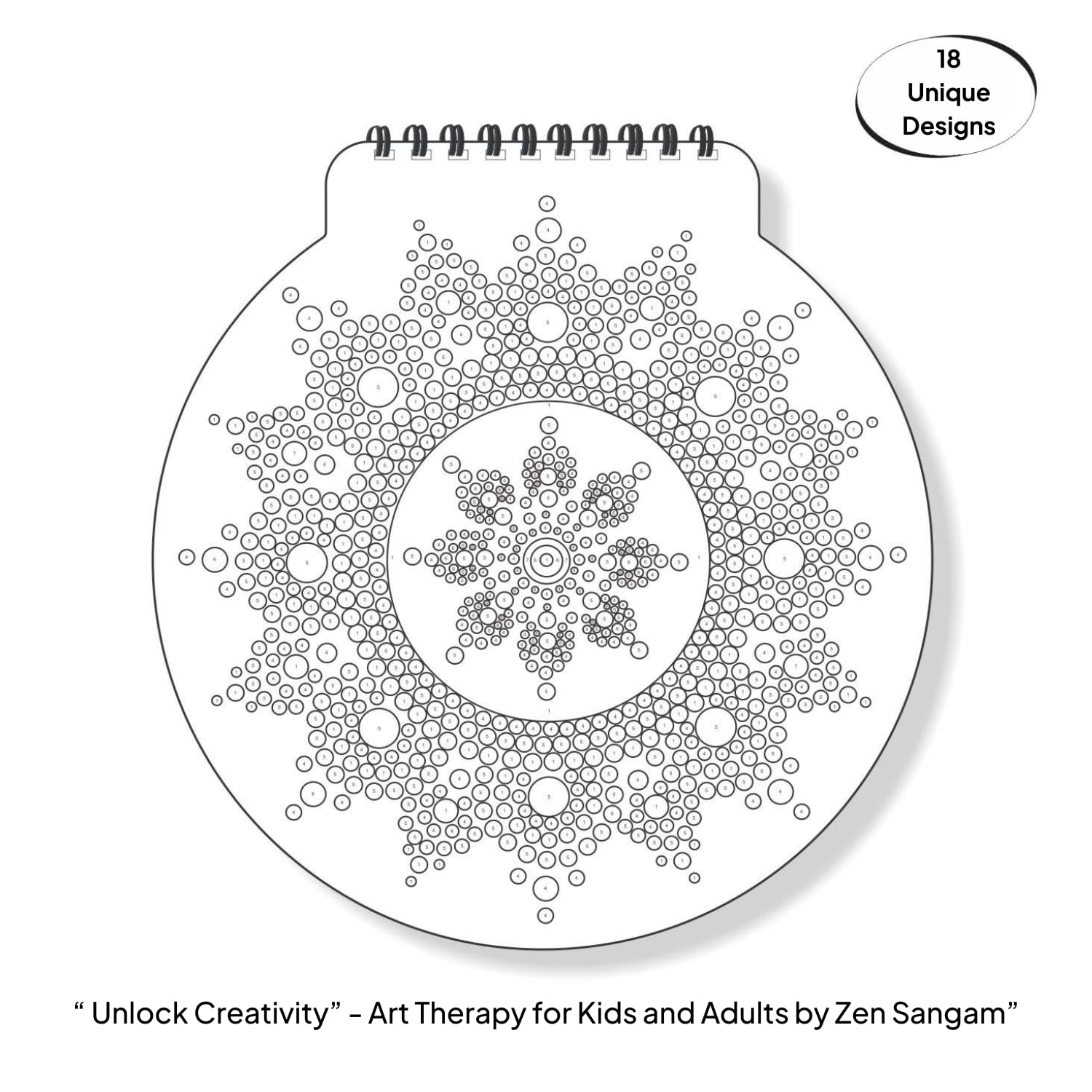 Zen Sangam - Dots Mandala Colouring Book - Young Adults and Kids - Book 1 1