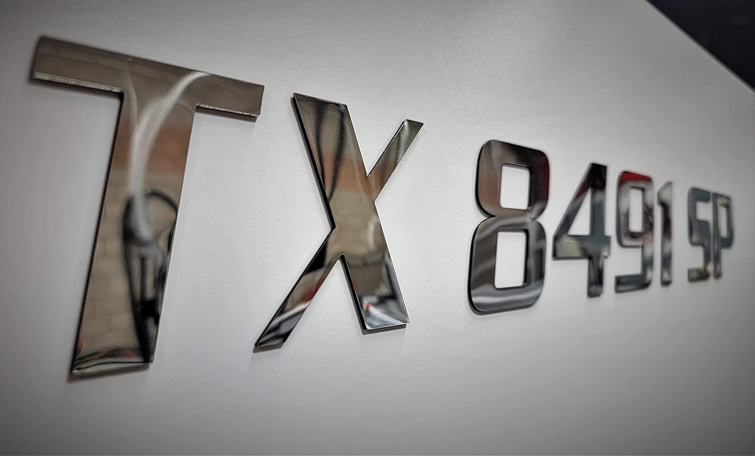 Boat & Jet ski Registration Numbers Flat Flexible Chrome Laser Edge Cut Lettering Sport Series