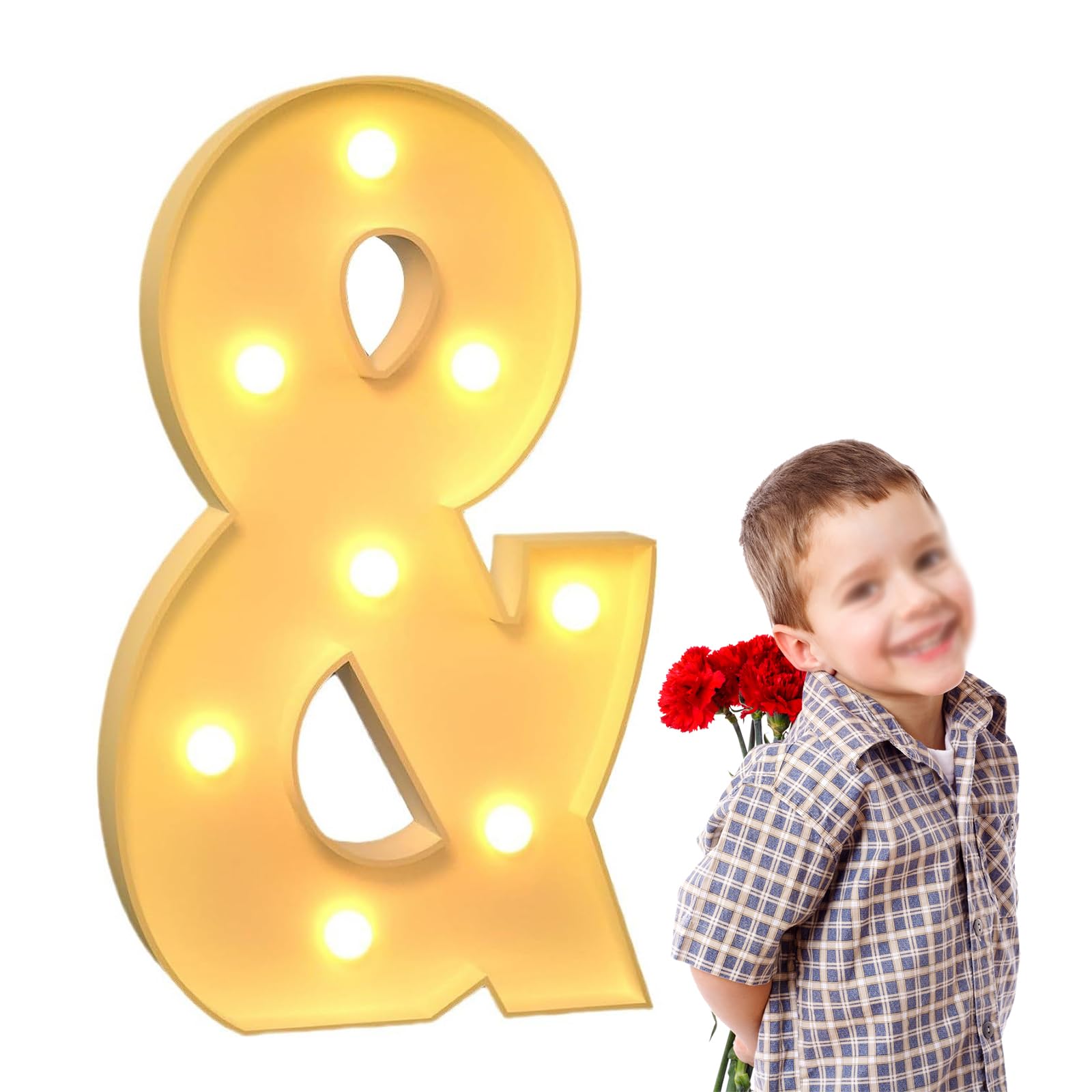 Letrero Luminoso 26 Letras del Alfabeto 120cm, Color Blanco CáLido, Letras Grandes para DecoracióN De CumpleañOs, Aniversarios, Graduaciones Y Bodas,120cm,&