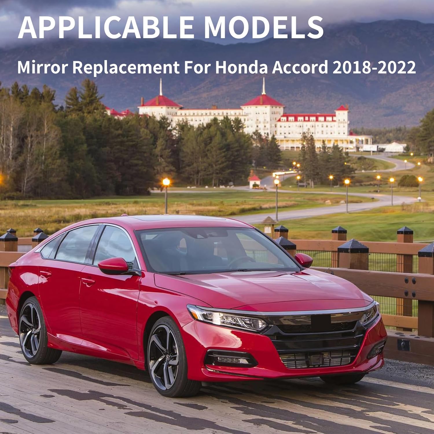 Driver Side Mirror Replacement for Honda Accord 2018 2019 2020 2021 2022 - Left Side Mirror Glass, Rear View Mirrors Glass with Power Heated & Blind Spot