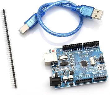 Parishop UNO R3 ATmega328P Compatible for Arduino with CH340G USB-typeB Cable Included Development Board for Beginners Set of 3