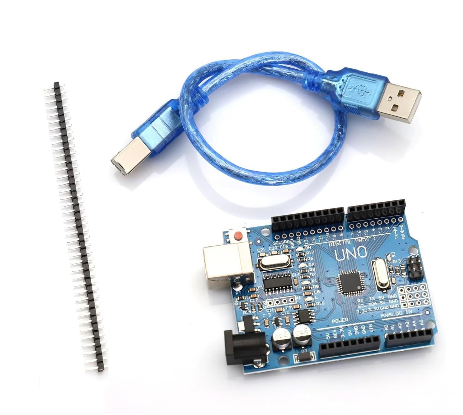 Parishop UNO R3 互換 Arduino用 USB-typeB ケーブル付属 開発ボード 初心者向け