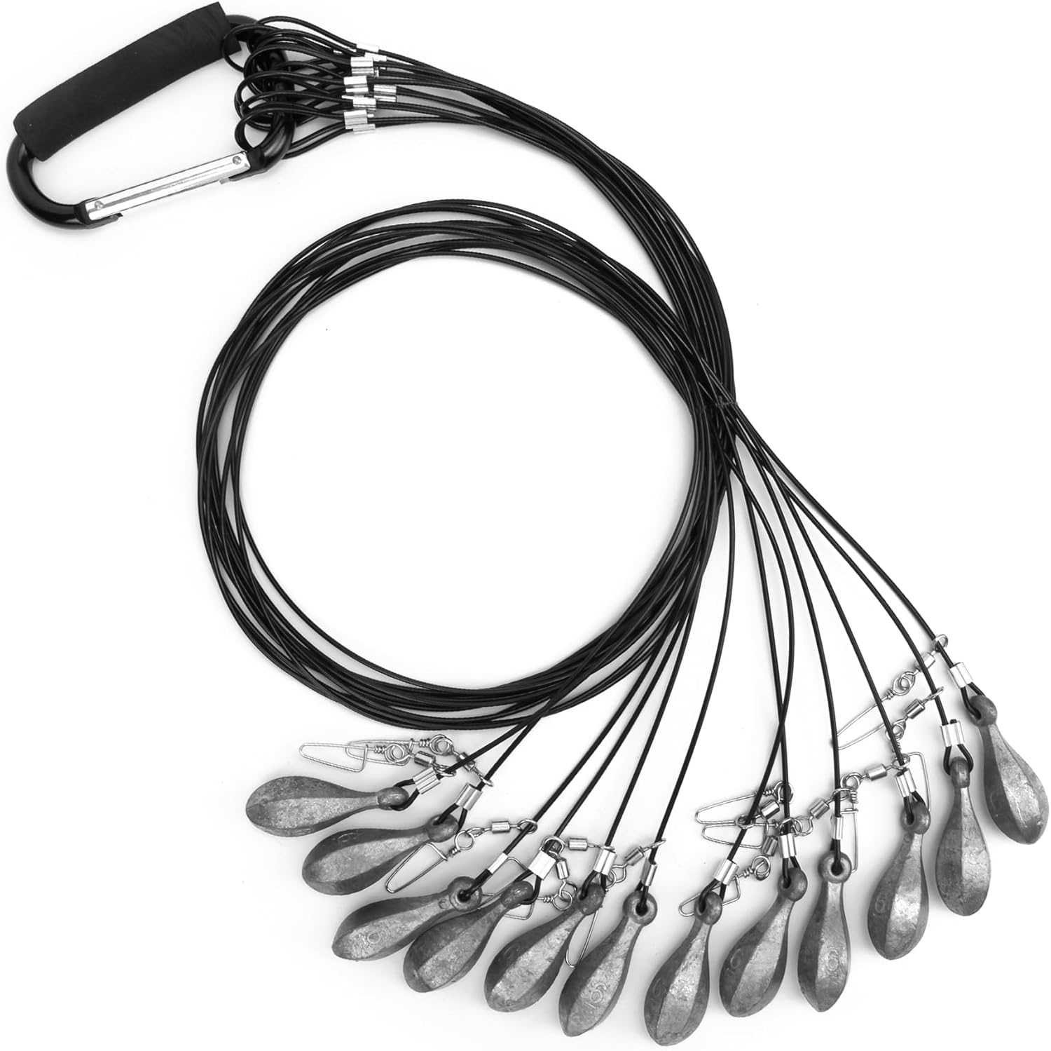 VicBre 48" 4 Oz/6 Oz Decoy Rigs Weights Tangle Free Decoy Anchors for Duck Hunting (12 Packs)