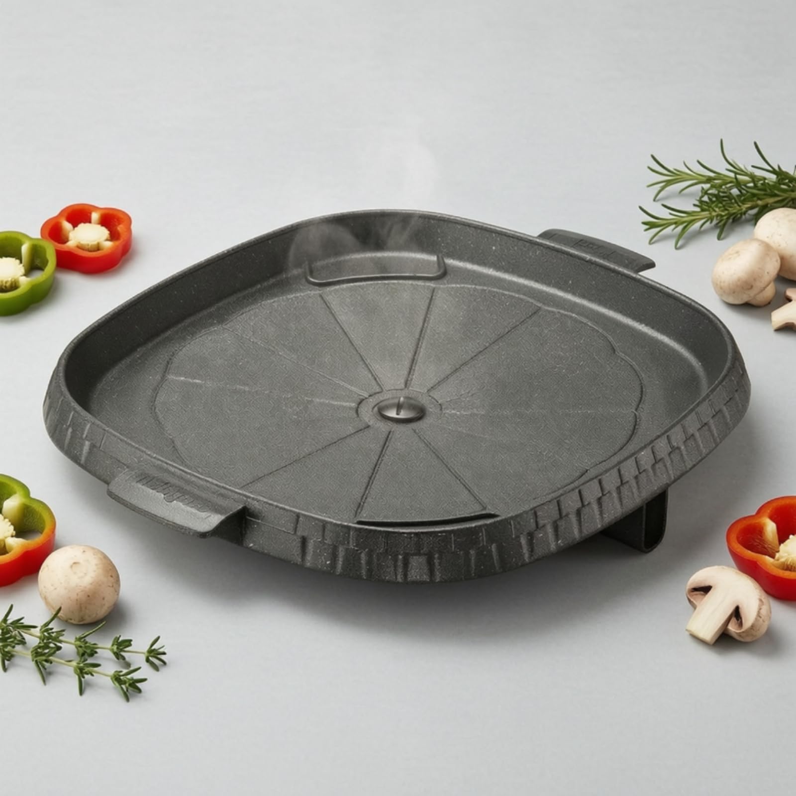 KESOTO Padella Grill Quadrata Antiaderente Padella Griglia Piastra con Rivestimento Resistente a Rilascio Facile E Pulizia Rapida Manici Piccoli
