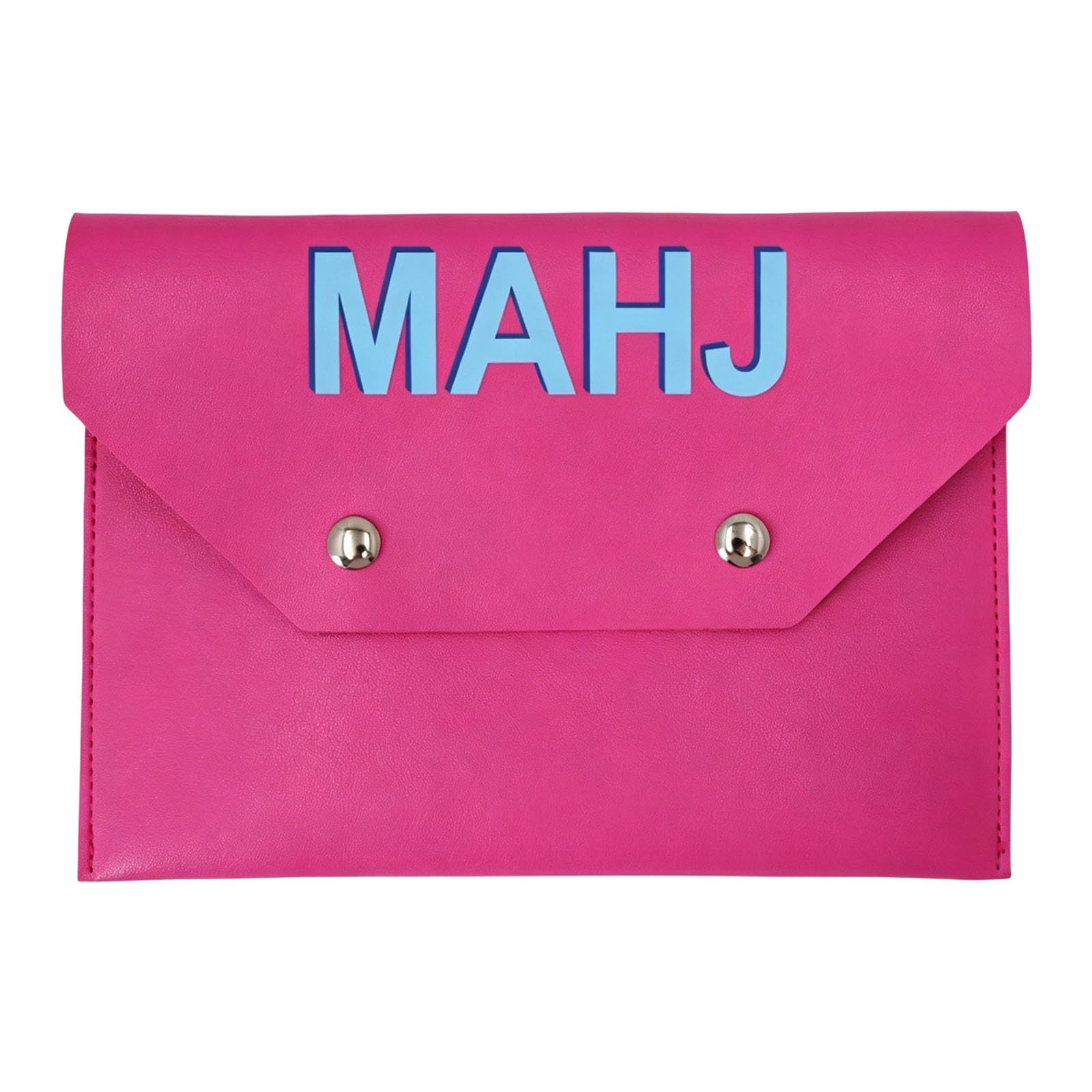 Zeiwohndc M Envelope Card Holder For Ahjong, Travel Papers And Cards With Pu Leather Flap For Daily Carry Ahjong Pouch Card Holder Pouch Organizer Travel Paper Document Flat Pu Leather