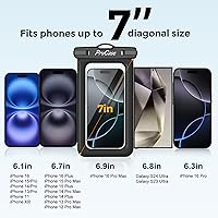 Vista 5 de ProCase Funda impermeable flotante para teléfono, funda impermeable para teléfono, bolsa flotante para teléfono celular, bolsa seca submarina