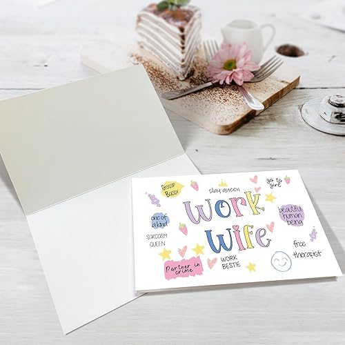 Miniatura 3 de Tarjeta de felicitación para esposa de trabajo, divertida tarjeta de cumpleaños para mejor amiga del trabajo, bonita tarjeta de despedida para