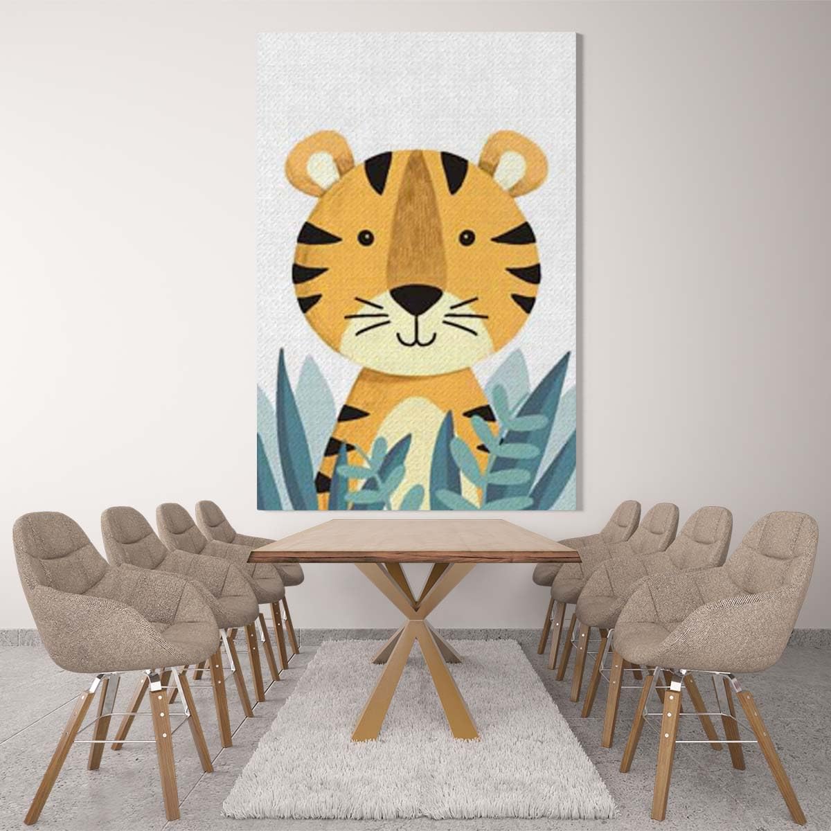 Panther Pertrait, Canvas wall art painting, Multicolour, Canvas, 1 Piece, 30 x 45 cm By(BPA®)