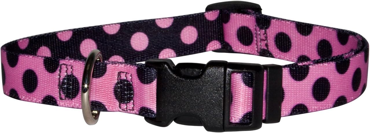 Christmas Polka Dot Dog Collar - Size Small 10" to 14" Long - Made In The USA