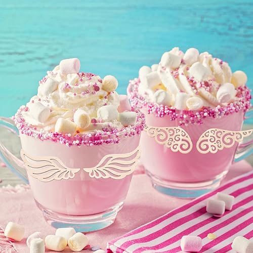 Miniatura 9 de PRETYZOOM 80 piezas de madera de grafiti con corte de alas, piezas de madera de madera para manualidades, decoración de adornos para niños y niños