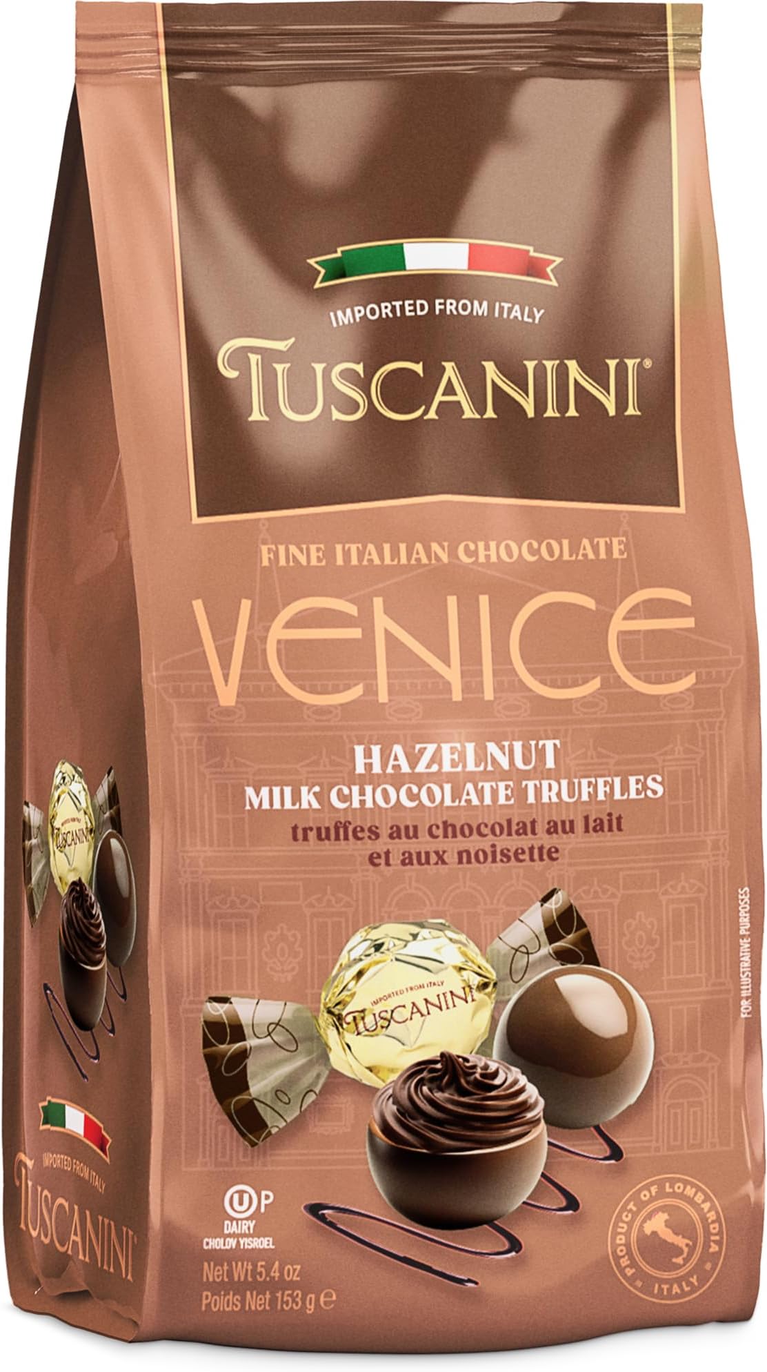 Fine Italian Hazelnut Milk Chocolate Truffles, Venice, 153g | Gourmet Italian | Premium Gift | Perfect for Holidays & Celebrations
