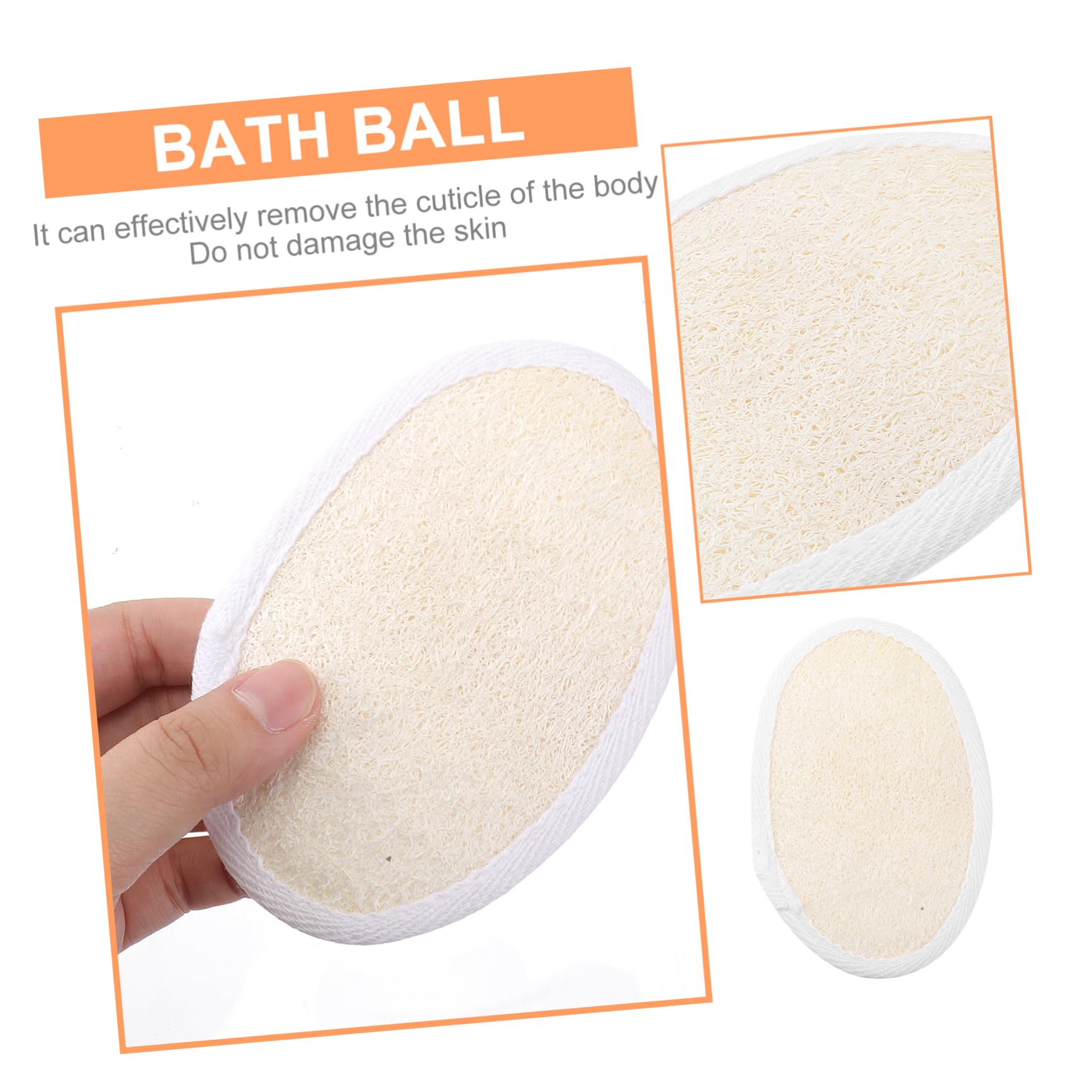 FRCOLOR 9 Piezas toallas baño esponja vegetal natural cuidado personal lanyard depuradores esponja lufa almohadillas esponja lufa masaje toallita baño guantes