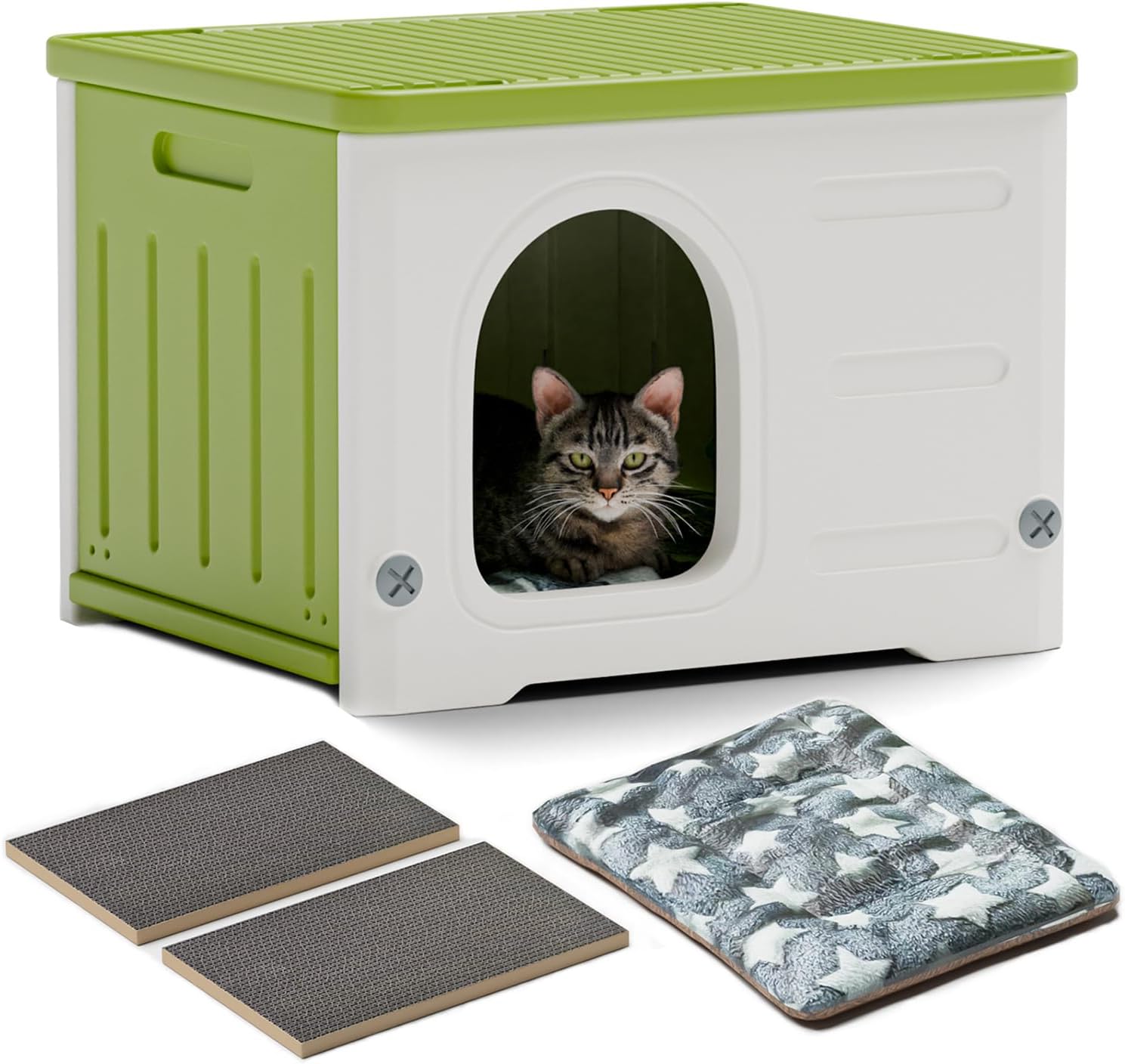 Plastic Cat House for Outdoor Indoor Use
