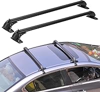 KOCASO 43" Universal Aluminum Roof Rack Cross Bars w/ Anti-Theft Lock - 165LBS Capacity for Bike Kayak Cargo, Fits 42.91-44.88in Rain Grooves
