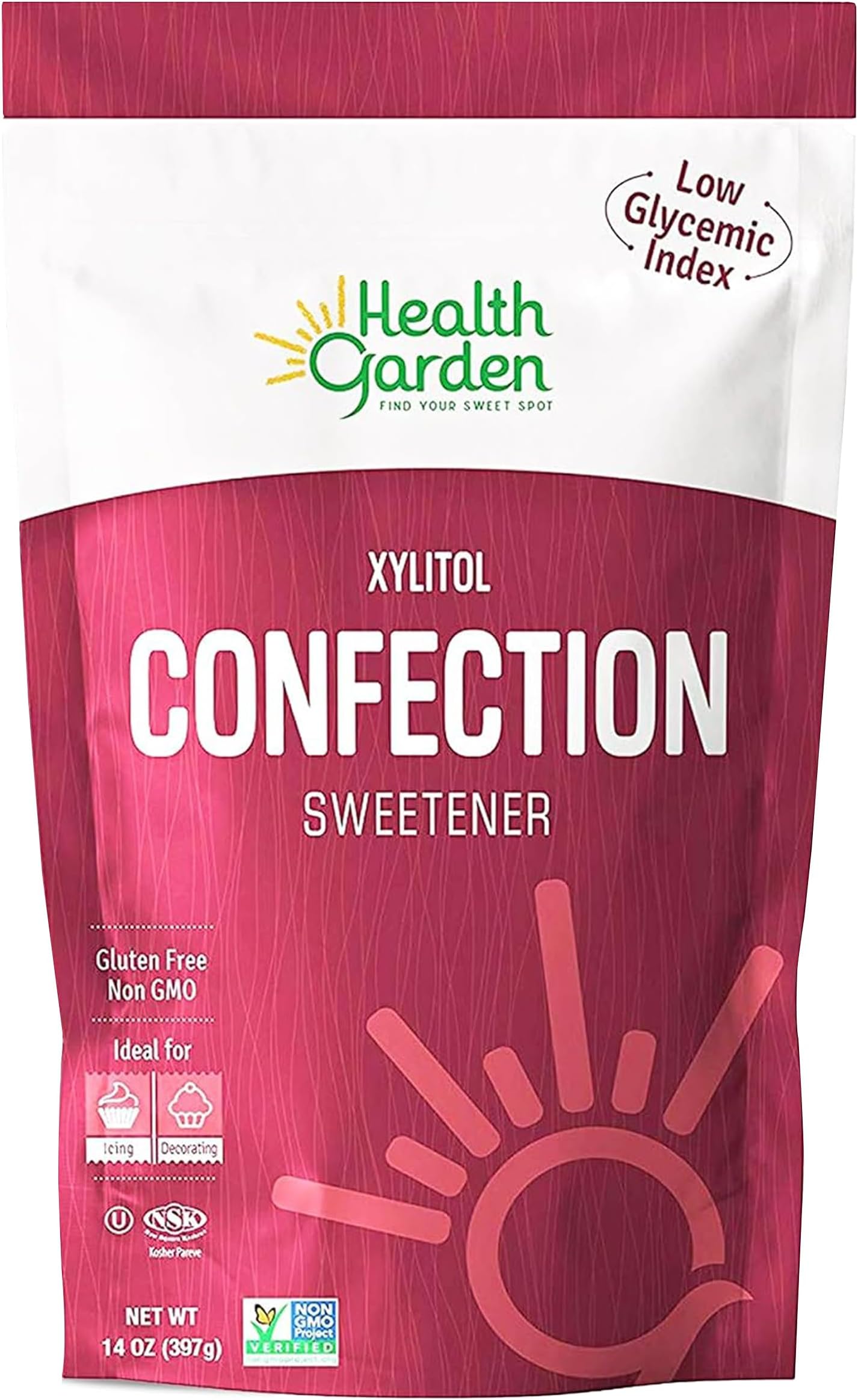 Health Garden Sugar Free Xylitol Confection Sweetener, All Natural Non GMO Sugar 14 Oz 1