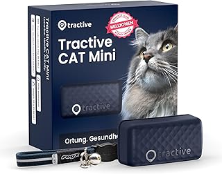 Tractive CAT Mini GPS Tracker für Katzen, Marktführer, Live-Ortung, Positionsverlauf, Gesundheitswarnungen, Aktivitätstrac...