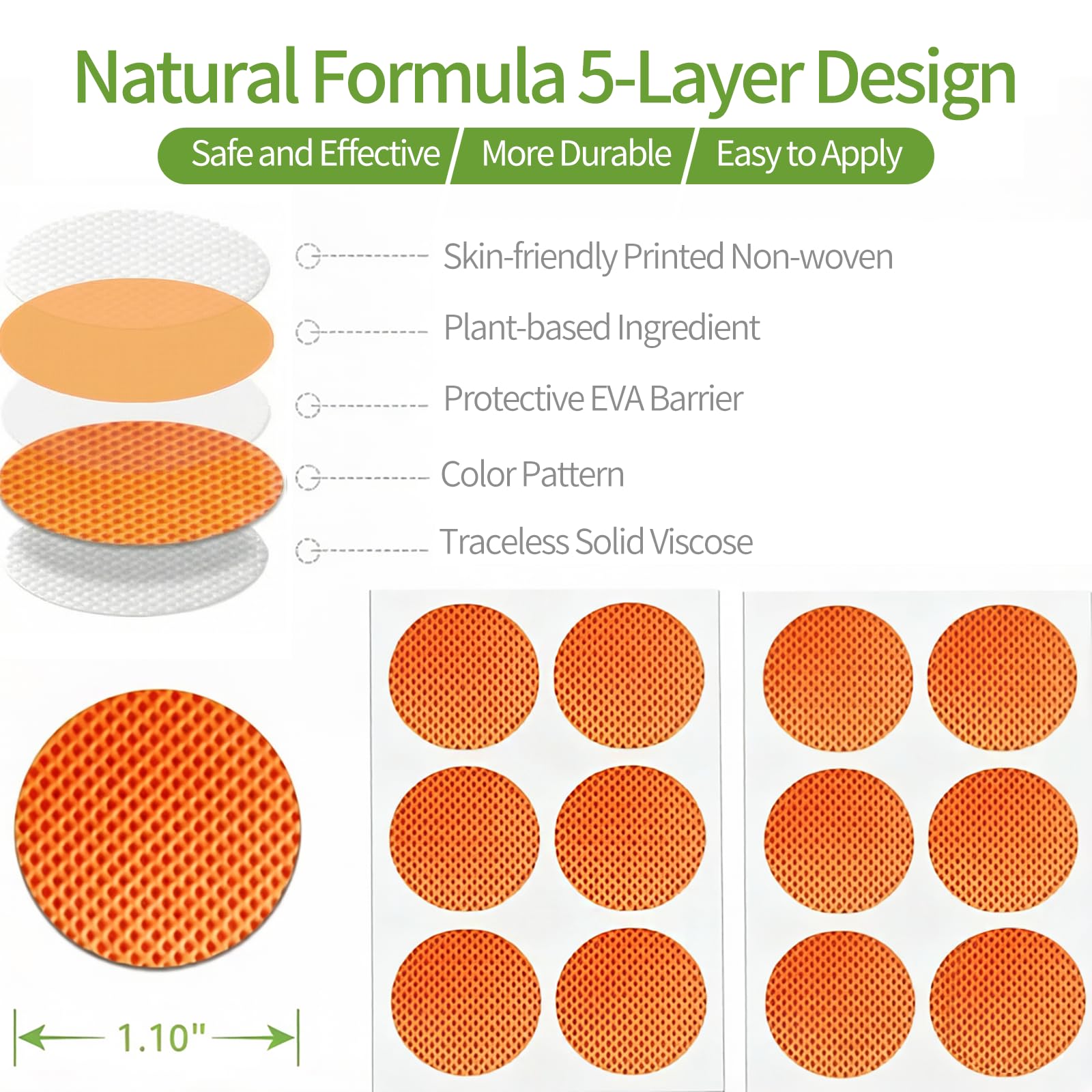 150 Count Natural Sticker Patch for Kids Adult Outdoor Indoor Travel Camping Hiking (Orange) - 3