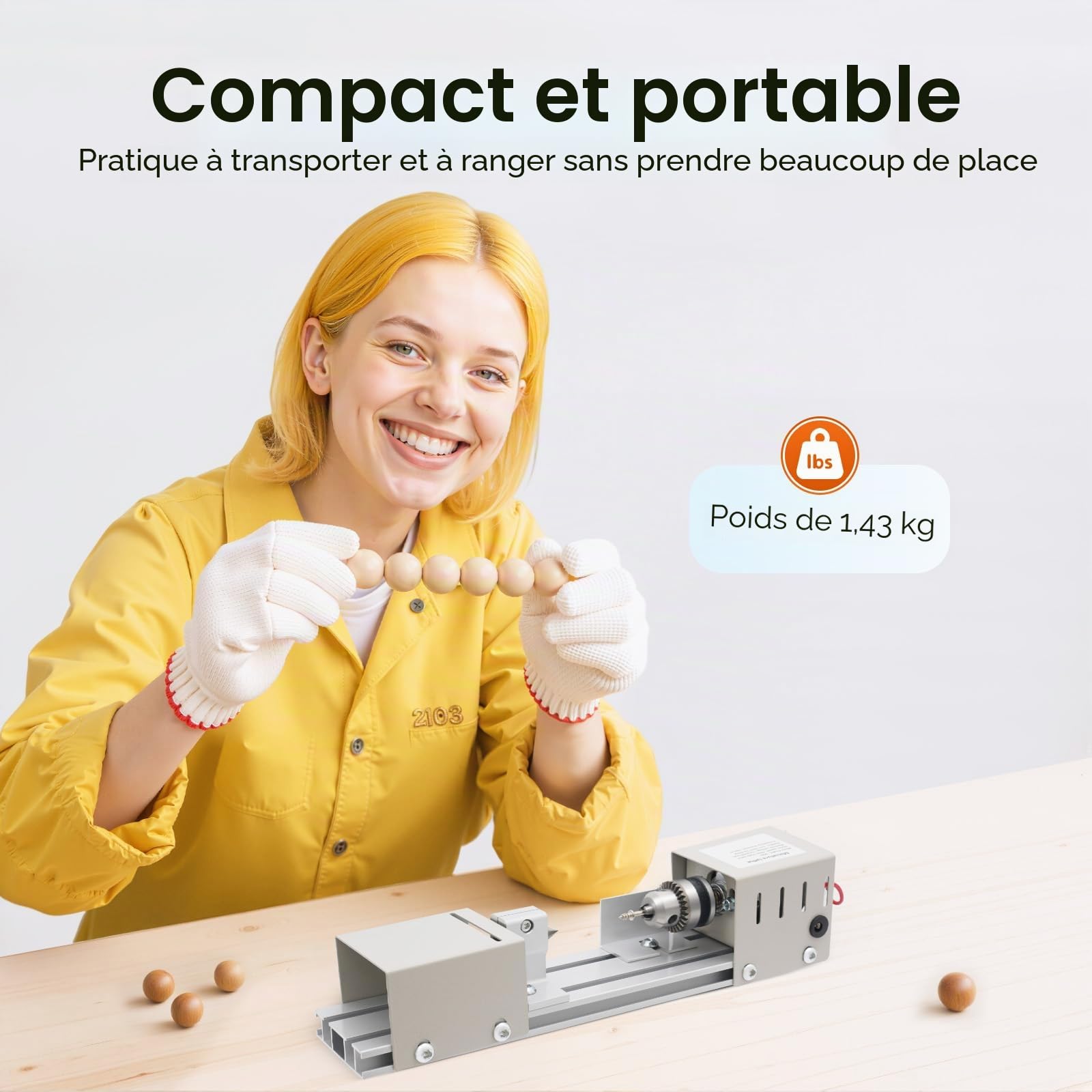 Mini tour 100 W 220 V Tour précis Machine à perles 4000-9000 tr/min 7 niveaux de vitesse Régulation de vitesse à perles Machine DIY CNC