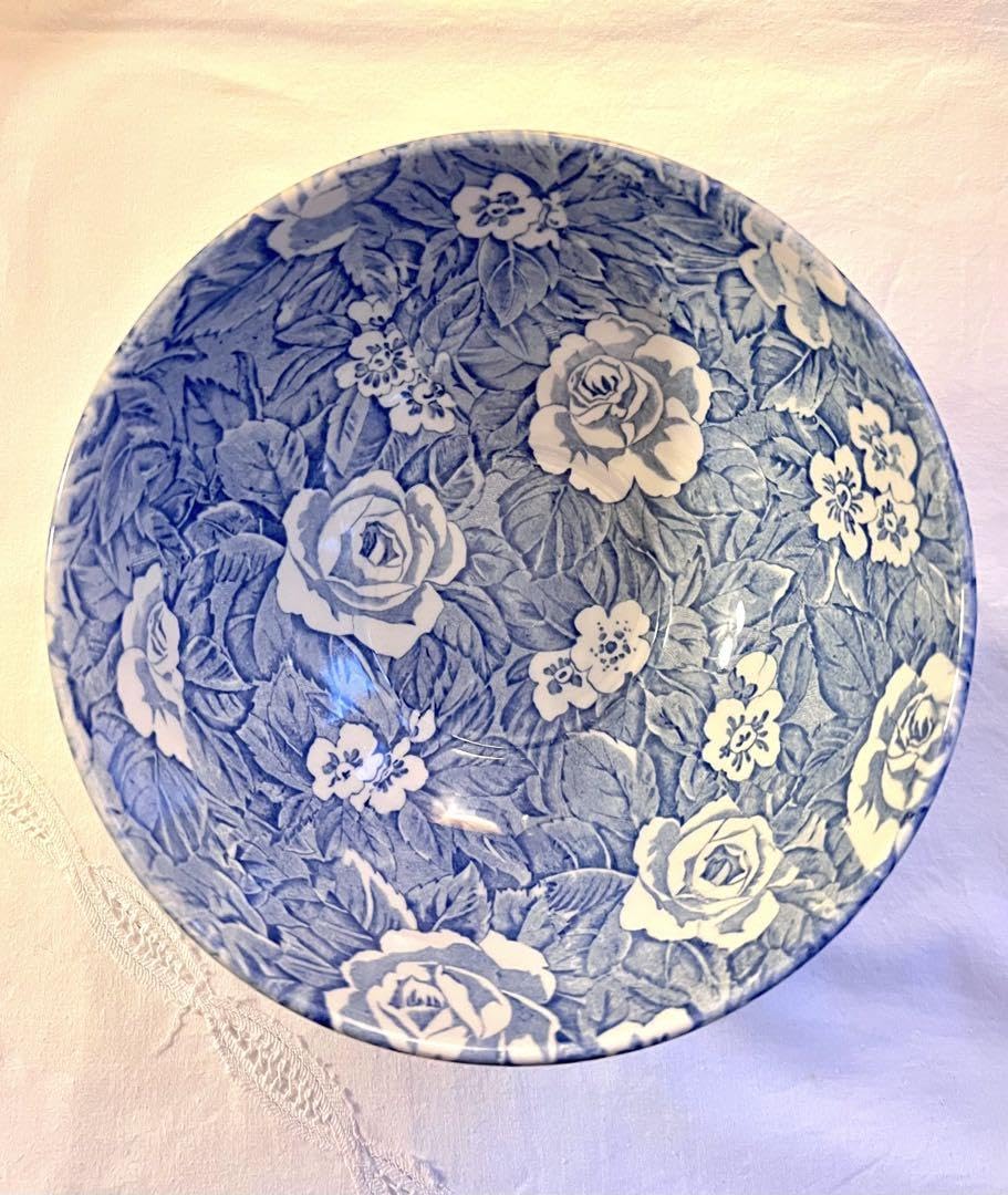 Amazon.co.jp: バーレイ ブルー ビクトリアンチンツ ボウル Burleigh 